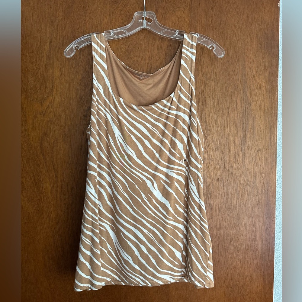 Maurices Zebra Print Tank Top - Brown and White